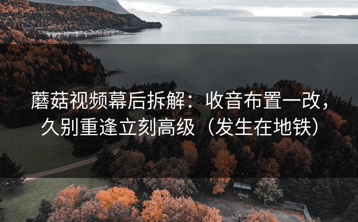 蘑菇视频幕后拆解：收音布置一改，久别重逢立刻高级（发生在地铁）